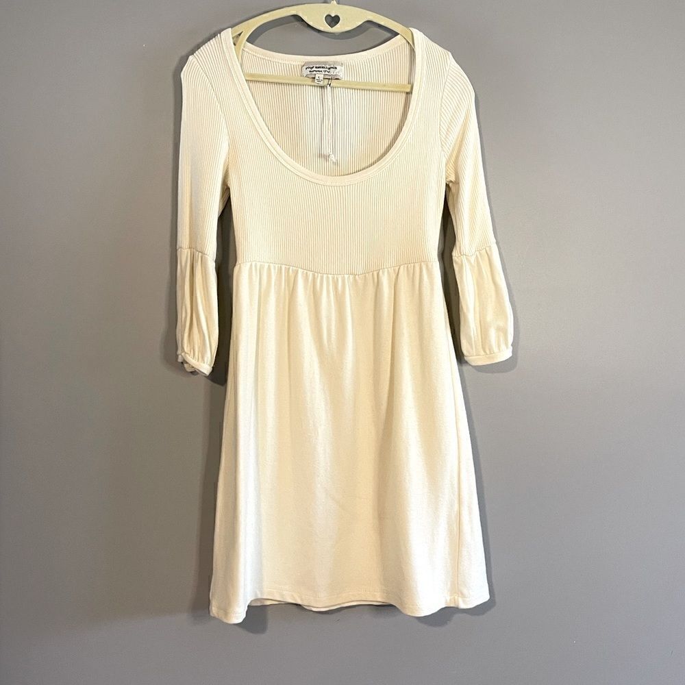 Poof Excellence Cream Sweater Mini Dress | SZ L